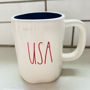 USA White and Blue Rae Dunn Mug